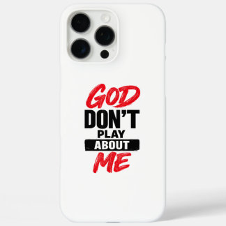 God speelt niet met mij Christelijk geloof Quote iPhone 16 Pro Max Hoesje