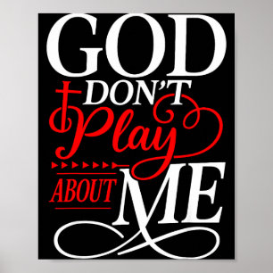 God speelt niet met mij Irrationeel geloof Poster
