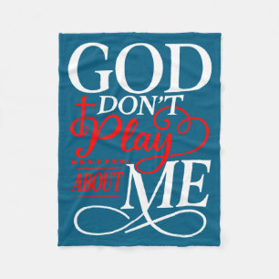 God speelt niet rond christelijk geloof religieus fleece deken