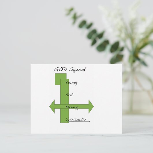 God Squad Briefkaart (Staand voorkant)