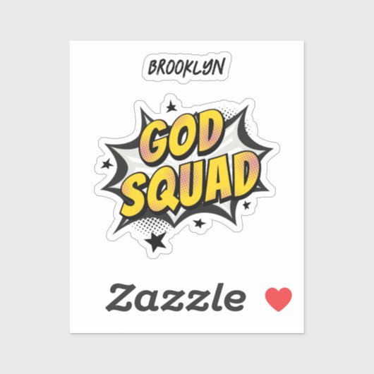 God Squad Christelijke jeugdgroep Zondag school Sticker (Vel)