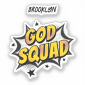 God Squad Christelijke jeugdgroep Zondag school Sticker (Voorkant)