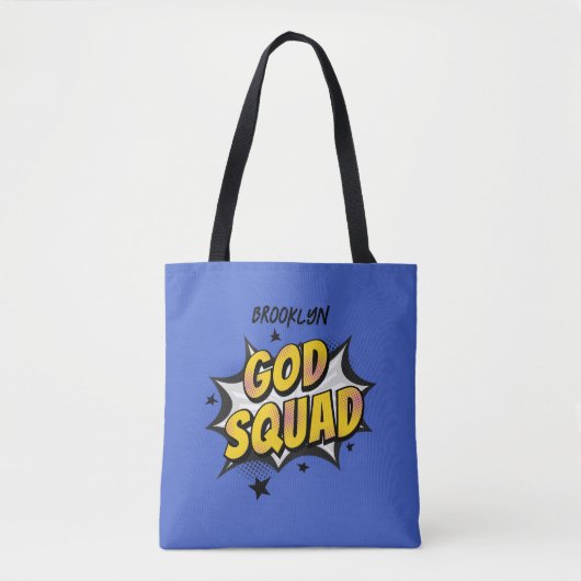 God Squad Christelijke jeugdgroep Zondag school Tote Bag (Voorkant)