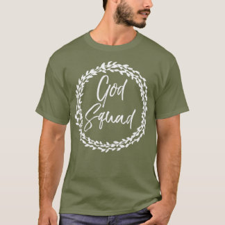 God Squad Schattigee Bloemencirkel Christelijk voo T-shirt