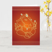 God SriGanesha - Kaart (Gele Bloem)