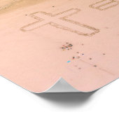 God staat gelijk aan LOVE, Jezus is Liefde, strand Poster (Hoek)