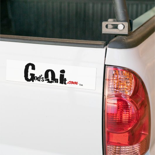God staat op het bumpersticker (Op Truck)