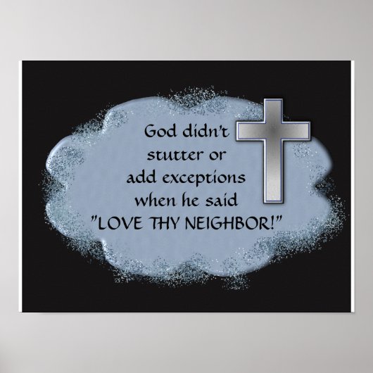 God stamelde niet poster (Voorkant)