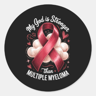 God Sterker Dan Multipel Myeloom Ronde Sticker