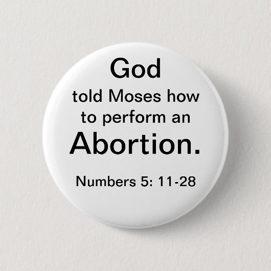 God steunt abortus (knop) ronde button 5,7 cm (Voorkant)