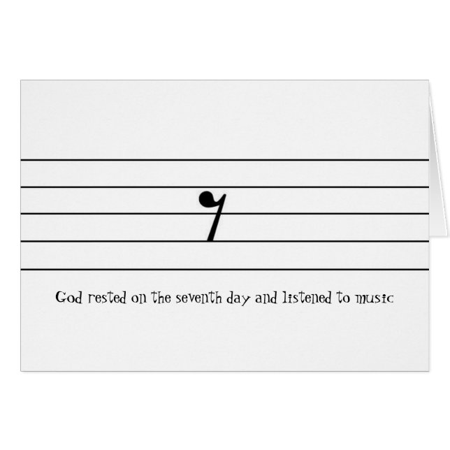 God stond op de zevende dag en luisterde naar... (Voorkant Horizontaal)