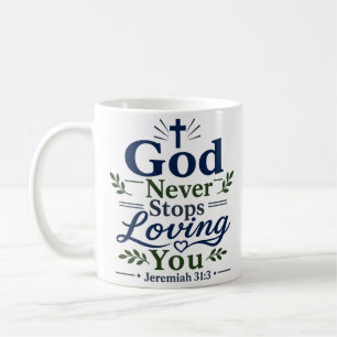 God Stopt Nooit met van Jou Te Houden Spirituele S Koffiemok