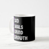 God streeft de Groei Koffiemok (Voorkant links)