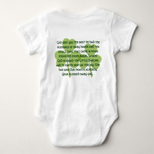 God stuurde je het beste dat hij had Baby Girl Romper (Achterkant)