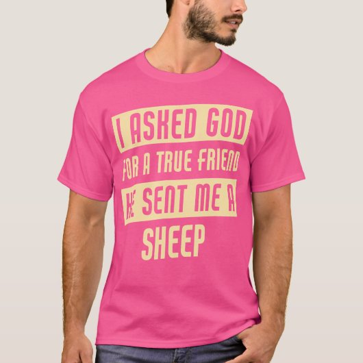 God stuurde me een grappig schaap t-shirt (Voorkant)