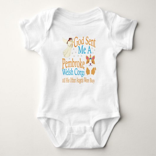 God stuurde me een Pembroke Welsh Corgi Romper (Voorkant)