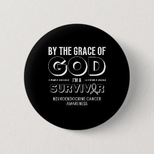 God Survivor Neuroendocrine Cancer Awareness Ronde Button 5,7 Cm