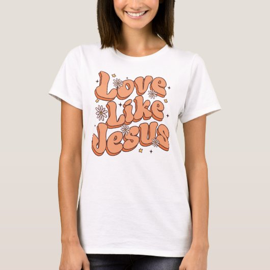 God T-shirt, bescheidener Shirt, liefde zoals Jezu T-shirt (Voorkant)