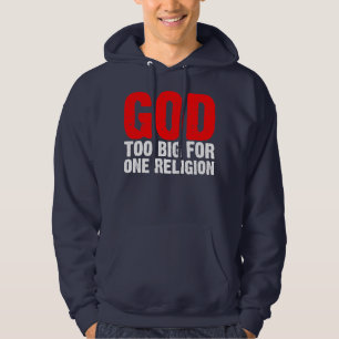 GOD TE GROOT VOOR ÉÉN RELIGING HOODIE