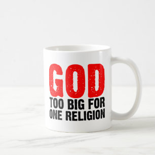 GOD TE GROOT VOOR ÉÉN RELIGING KOFFIEMOK