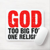 GOD TE GROOT VOOR ÉÉN RELIGING MUISMAT (Met muis)