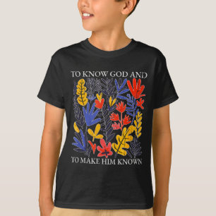 God te kennen en Hem bekend te maken, christelijk T-shirt
