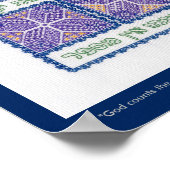 "God telt de sterren" Psalm 147:4-5, vertaling Poster (Hoek)