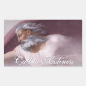 God the Father Renaissance Devotional Design Rechthoekige Sticker (Voorkant)
