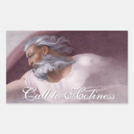 God the Father Renaissance Devotional Design Rechthoekige Sticker