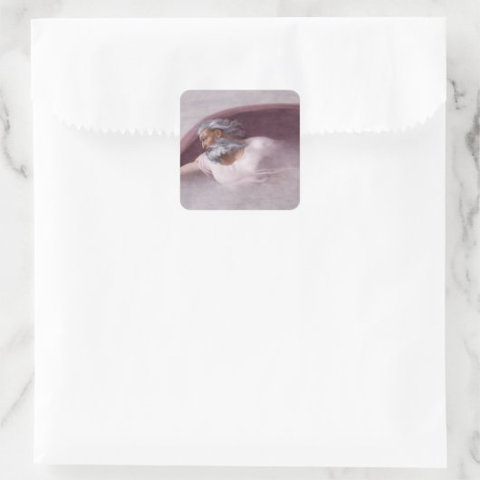 God the Father Renaissance Devotional Design Vierkante Sticker (Tas)