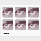 God the Father Renaissance Devotional Design Vierkante Sticker (Vel)