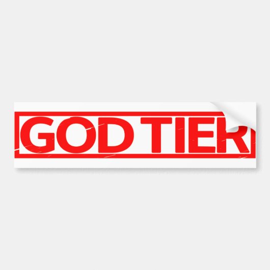 God Tier Stamp Bumpersticker (Voorkant)