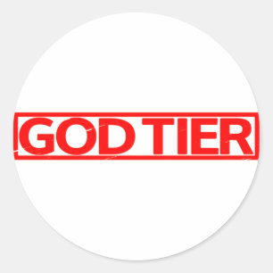 God Tier Stamp Ronde Sticker