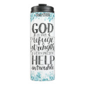 God toevlucht kracht helpen problemen thermosbeker (Voorkant)