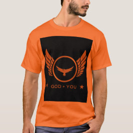 God + U Gedrukte Heren- of Volwassene Mooie Oranje T-shirt