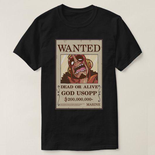 God Usopp Gezocht Poster 1 T-shirt (Design voorkant)