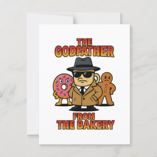God Vader uit de bakkerij - Cartoon Coffee & Donut Briefkaart