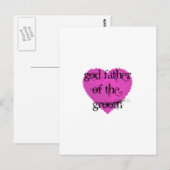 God Vader van de Groom Briefkaart (Voorkant / Achterkant)