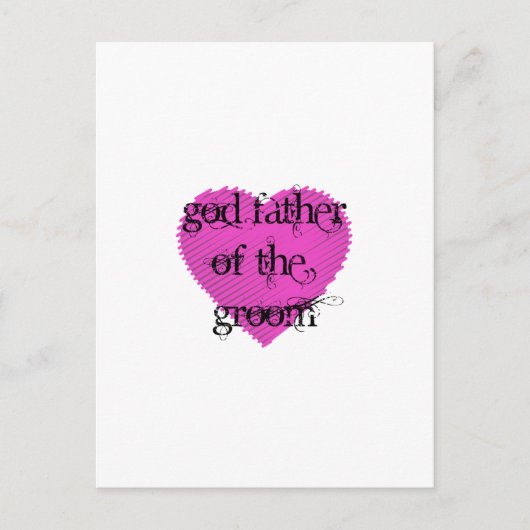 God Vader van de Groom Briefkaart (Voorkant)
