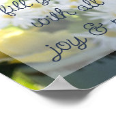 God van de Hoop Citaat Witte Bloem Fotografie Post Poster (Hoek)