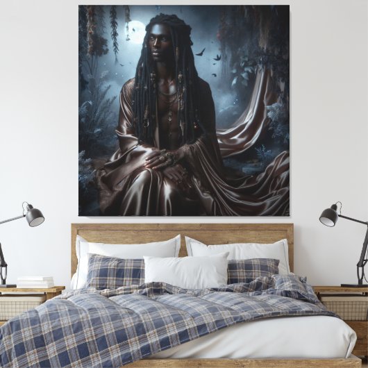 God van de maan Selukar Canvas Afdruk (Insitu (Slaapkamer))