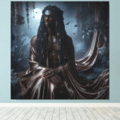 God van de maan Selukar Canvas Afdruk (Insitu (Houten vloer))