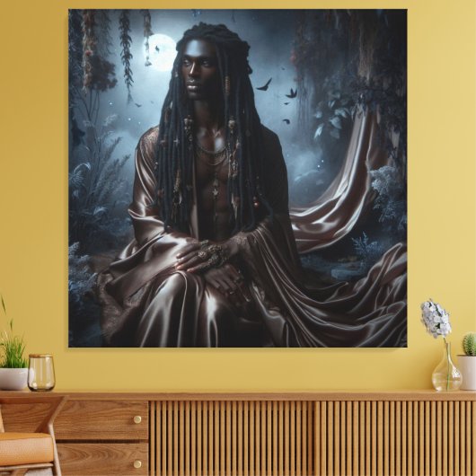 God van de maan Selukar Canvas Afdruk (Insitu (Woonkamer))