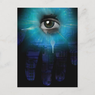 God van de machines briefkaart