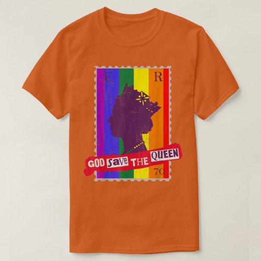 GOD VAN DE PRIJS VAN DE GAY SPEELT DE KONINGRAINBO T-SHIRT (Design voorkant)