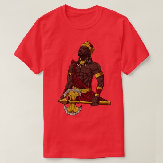 God van de Yoruba-religie Shango T-shirt (Design voorkant)