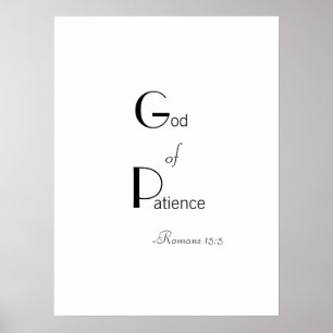 God van het geduld poster