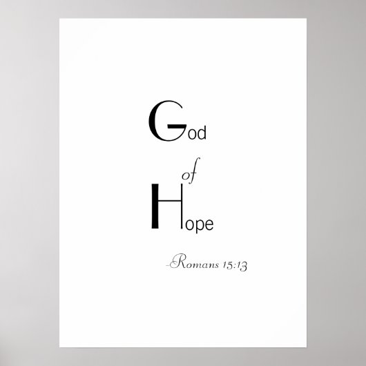 God van Hoop Poster (Voorkant)