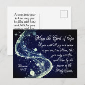 God van hoop, Romeinen 15:13 Bijbelverse Briefkaart (Voorkant / Achterkant)