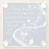 God van hoop, Romeinen 15:13 Bijbelverse Glazen Onderzetter (Achterkant)